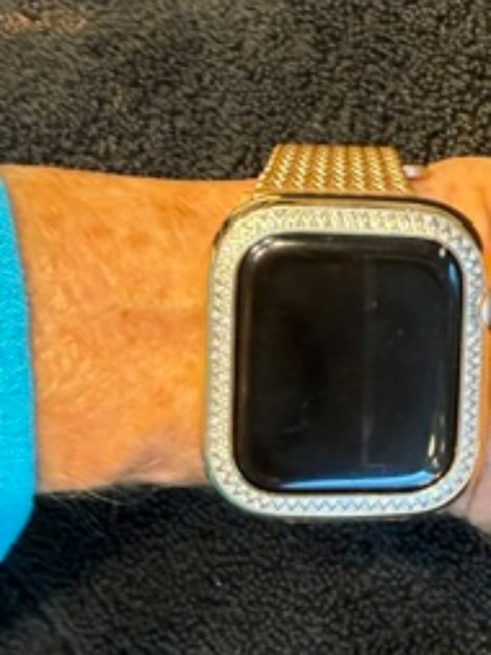 MICHELE Diamond and 18K Gold-Plate Case for Apple Series 6-40mm Ladies Watch